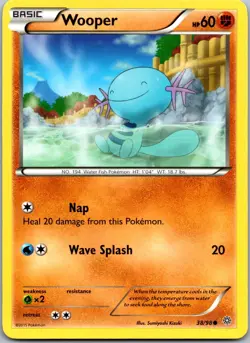 Wooper 38/98 - XY - Ancient Origins Common Pokemon TCG LP - Image 1