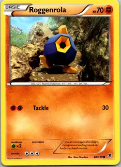 Roggenrola 48/119 - XY - Phantom Forces Common Pokemon TCG NM - Image 1