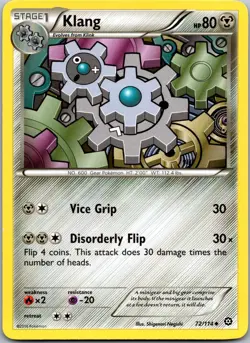 Klang 72/114 - XY - Steam Siege Uncommon Pokemon TCG NM - Image 1