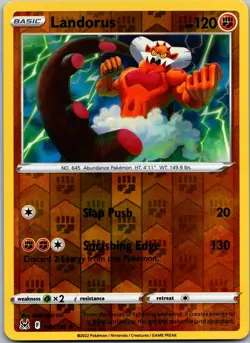 Landorus 105/196 - SWSH11: Lost Origin Rare Pokemon TCG NM Reverse Holofoil - Image 1