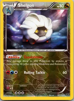Shelgon 56/108 - XY - Roaring Skies Pokemon Uncommon NM Reverse Holo - Image 1