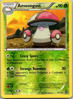 Amoonguss 13/114 - XY - Steam Siege Pokemon Rare NM Reverse Holo - Image 1