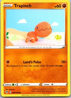 Trapinch 089/189 - SWSH03: Darkness Ablaze Pokemon Common NM - Image 1