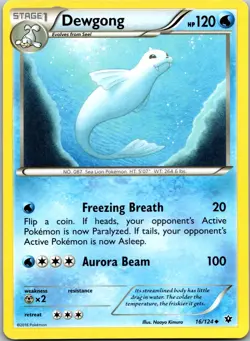 Dewgong 16/124 - XY - Fates Collide Pokemon Uncommon LP - Image 1