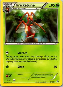 Kricketune 6/122 - XY - BREAKpoint Pokemon Uncommon LP - Image 1