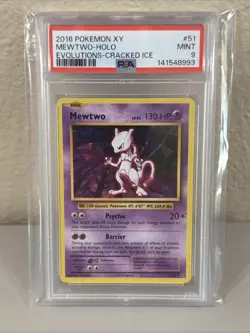 Mewtwo Cracked Ice Holo PSA 9 | XY Evolutions #51/108 | 2016 Pokemon - Image 1