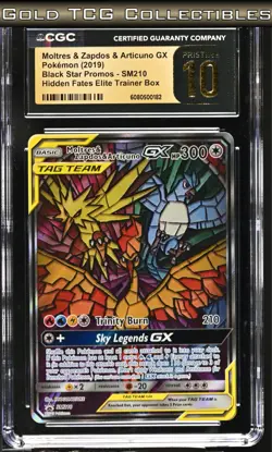 CGC 10 PRISTINE ⭐ Pokemon Stained Glass Birds SM210 Hidden Fates ETB Promo - Image 1