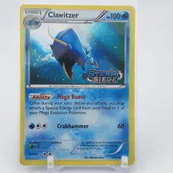 Pokemon TCG · Clawitzer XY146 Steam Siege Pre-Release Black Star Promo - Image 1