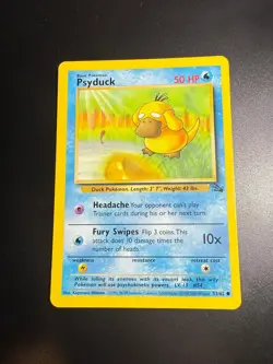 PSYDUCK 53/62 COMMON FOSSIL POKEMON HEAVILY PLAYED UNLIMITED - Image 1