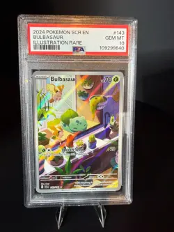 Pokemon Bulbasaur 143/142 Sv07 Stellar Crown Illustration Rare Holo PSA 10 - Image 1