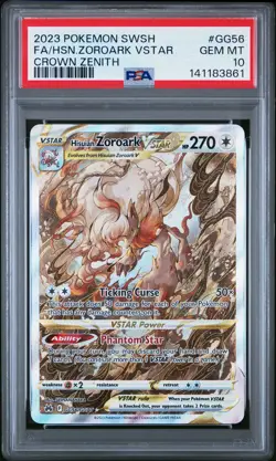 2023 POKEMON SWORD & SHIELD CROWN ZENITH FULL ART/HISUIAN ZOROARK VSTAR PSA 10 - Image 1
