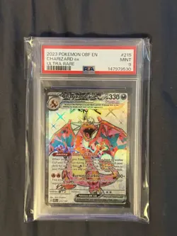 Pokemon TCG Charizard EX Obsidian Flames 215/197 PSA 9 - Image 1