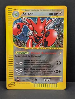 Scizor H21/H32 Aquapolis Holo Ultra Rare Pokemon TCG Nintendo e-reader LP+ - Image 1