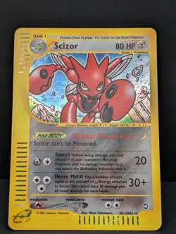 Scizor H21/H32 Aquapolis Holo Ultra Rare Pokemon TCG Nintendo e-reader LP+ - Image 3