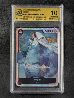 2022 One Piece KUZAN #OP02-096 Paramount War Super Rare Japanese RPA 10 - Image 1