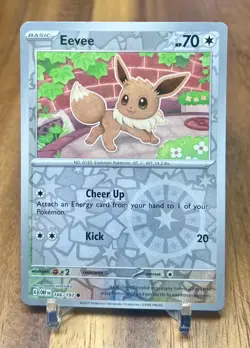 Eevee 166/197 Obsidian Flames Reverse Holo Common Pokemon Card NM - Image 1