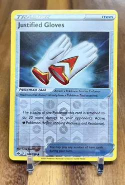 Justified Gloves 143/198 Chilling Reign Regular Uncommon Pokemon Card NM - Image 1