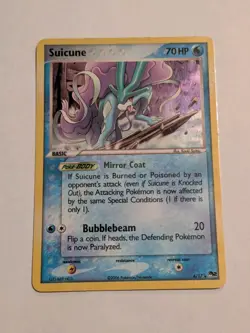 Suicune SWIRL!! 4/17 Pop Series 2 Pokemon Card TCG Promo Holo Exclusive - HP (#2 - Image 1