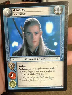 Decipher Legolas Greenleaf Companion The Lord of the Rings TCG Rare Card 1R50 - Image 1