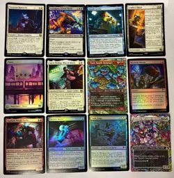 MTG TMNT Universes Beyond Lot - 12 Cards - Slash, Raphael, Mondo Gecko, Foils - Image 1