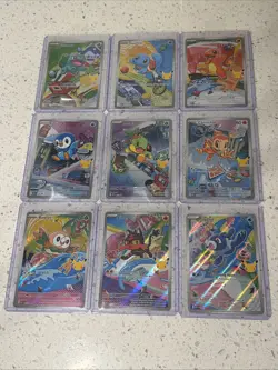 Pokemon 2026 First Partner Illustration Collection Series 1 Promos Set 9 Cards - Image 1