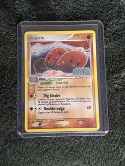 Pokemon EX Crystal Guardians Rare Reverse Holo Dugtrio 5/100 Stamped - Image 1