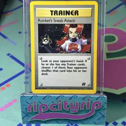Pokemon Vintage Holo Trainer Rocket’s Sneak Attack 16/82 WotC 2000 Team Rocket - Image 1