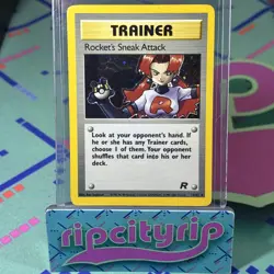 Pokemon Vintage Holo Trainer Rocket’s Sneak Attack 16/82 WotC 2000 Team Rocket - Image 2
