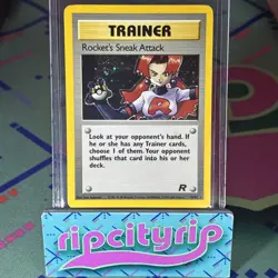 Pokemon Vintage Holo Trainer Rocket’s Sneak Attack 16/82 WotC 2000 Team Rocket - Image 3