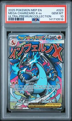 Pokemon TCG Mega Charizard X ex 023 Mega Evolution Promo PSA 10 - Image 1