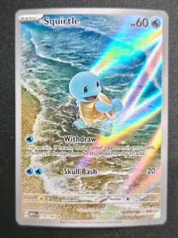 Pokemon Squirtle - 170/165 - SV: Scarlet & Violet 151 Illustration Rare Holo TCG - Image 1