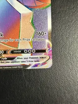 Aegislash VMAX 190/185 Rainbow Secret Rare Vivid Voltage Pokemon TCG NM/MINT - Image 2