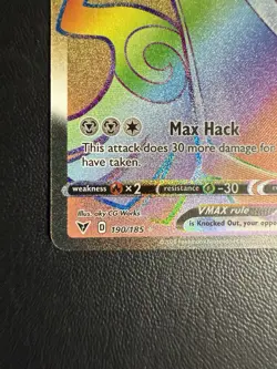 Aegislash VMAX 190/185 Rainbow Secret Rare Vivid Voltage Pokemon TCG NM/MINT - Image 5