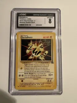 Pokemon Electabuzz 02/53 Wotc Promo Movie Promo Regular CGC 8 English 1999 - Image 1