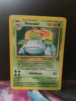 Venusaur 18/130 Base Set 2 Holo Pokemon TCG WOTC Rare HP, Corners, Tiny Wrinkle - Image 1