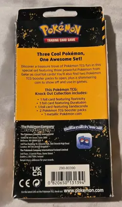 2022 Pokemon Knockout Collection Toxtricity Duraludon Sandaconda 3 Foils Sealed - Image 2