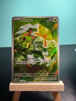 Caterpie 172/165 Near Mint Scarlet & Violet 151 Illustration Rare Pokemon - Image 1