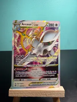Arceus VSTAR 123/172 Ultra Rare Sword & Shield: Brilliant Stars Pokemon - Image 1