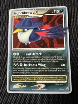 Pokemon TCG Honchkrow LV.X 132/132 Secret Wonders Holo Ungraded Unverified - Image 1