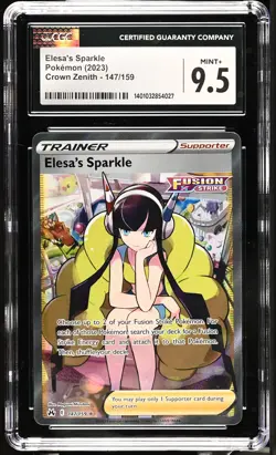 Elesa's Sparkle 147/159 Ultra Rare Holo Crown Zenith Pokemon CGC 9.5 Mint+ - Image 1