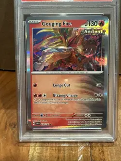 2024 Pokemon SSP EN-SURGING SPARKS GOUGING FIRE #038 PSA MINT 9 - Image 4