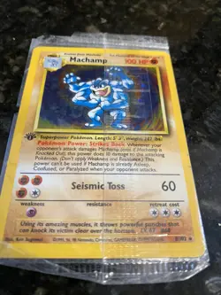 Pokemon Machamp Base Set 8/102 Holo 1st Edition Holo Rare. Still In Packaging. - Image 3