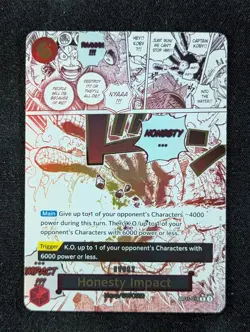 2025 One Piece HONESTY Impact OP11-018 A Fist of Divine Speed Alt Art Rare ENG - Image 1