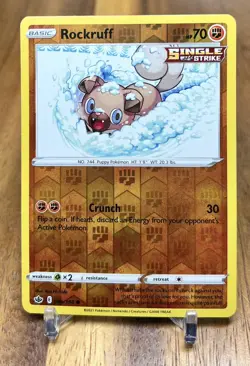 Rockruff 086/198 Chilling Reign Reverse Holo Common Pokemon Card NM - Image 1