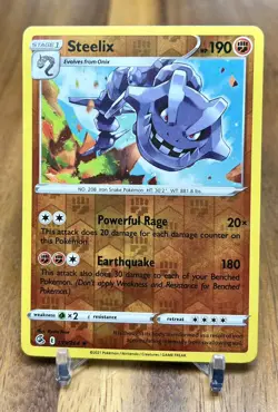 Steelix 139/264 Fusion Strike Reverse Holo Rare Pokemon Card NM - Image 1