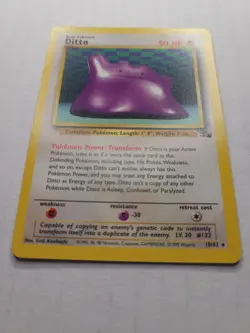 Vintage Rare Fossil Ditto Pokemon Card #132, Lv. 20, 18/62 - Image 2
