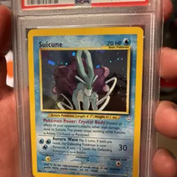2001 P.M. Neo Revelation Suicune Holo Card PSA Grade 8 - Image 2