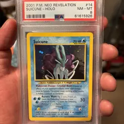 2001 P.M. Neo Revelation Suicune Holo Card PSA Grade 8 - Image 3