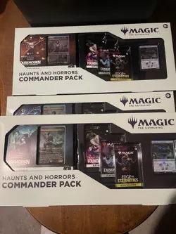 Magic The Gathering Haunts And Horrors Commander Pack Complete Set Of 3 - Image 1