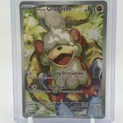 Pokemon TCG Hisuian Growlithe 181/167 Sv06: Twilight Masquerade Illustration NM - Image 1